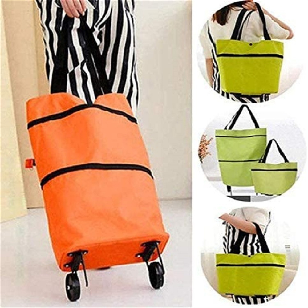 Pull Cart Fold - 소형 당김 카트 휴대용 쇼핑 식품