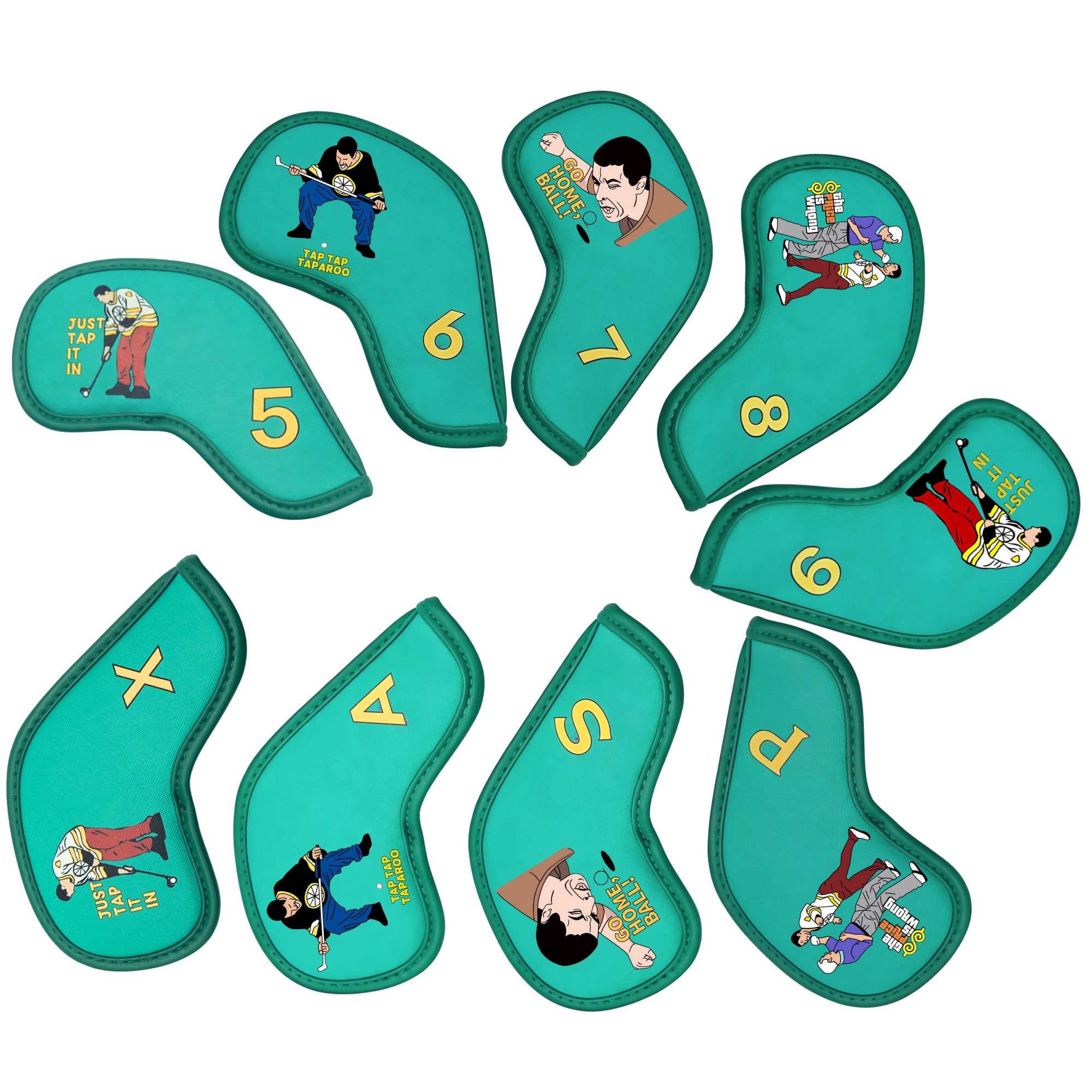 재미있는 만화 디자인의 골프 아이언 커버 9개, 모든  - Golf Equipment Deals 리뷰 및 가격